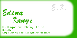 edina kanyi business card